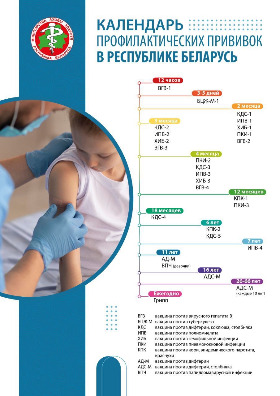 natsionalnyj kalendar profilakticheskikh privivok respubliki belarus